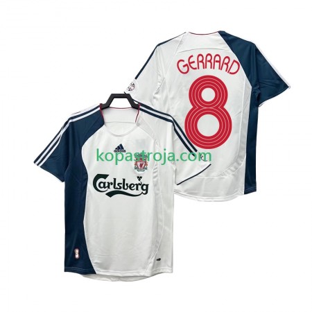 Billiga Fotbollströjor Liverpool GERRARD 8 2006 2008 Retro Borta tröja Kortärmad